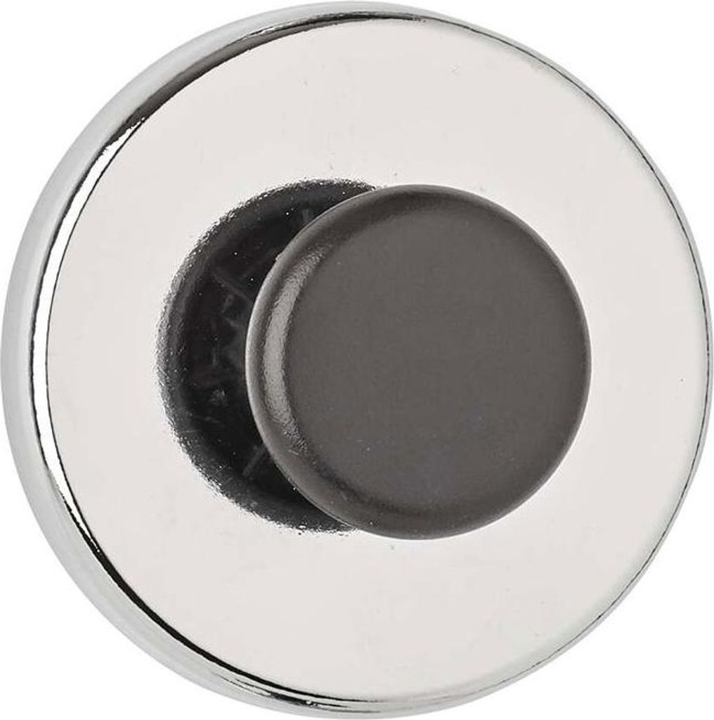 MAUL Magnet rund 1 Stück 9 kg Stahl Ferrit mit haken Ø 5.1 x 2.45 cm silber