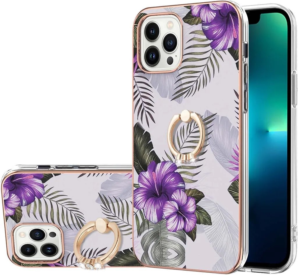 Recensione Cover iPhone 13 Pro Silicone TPU Viola con Anello 360°