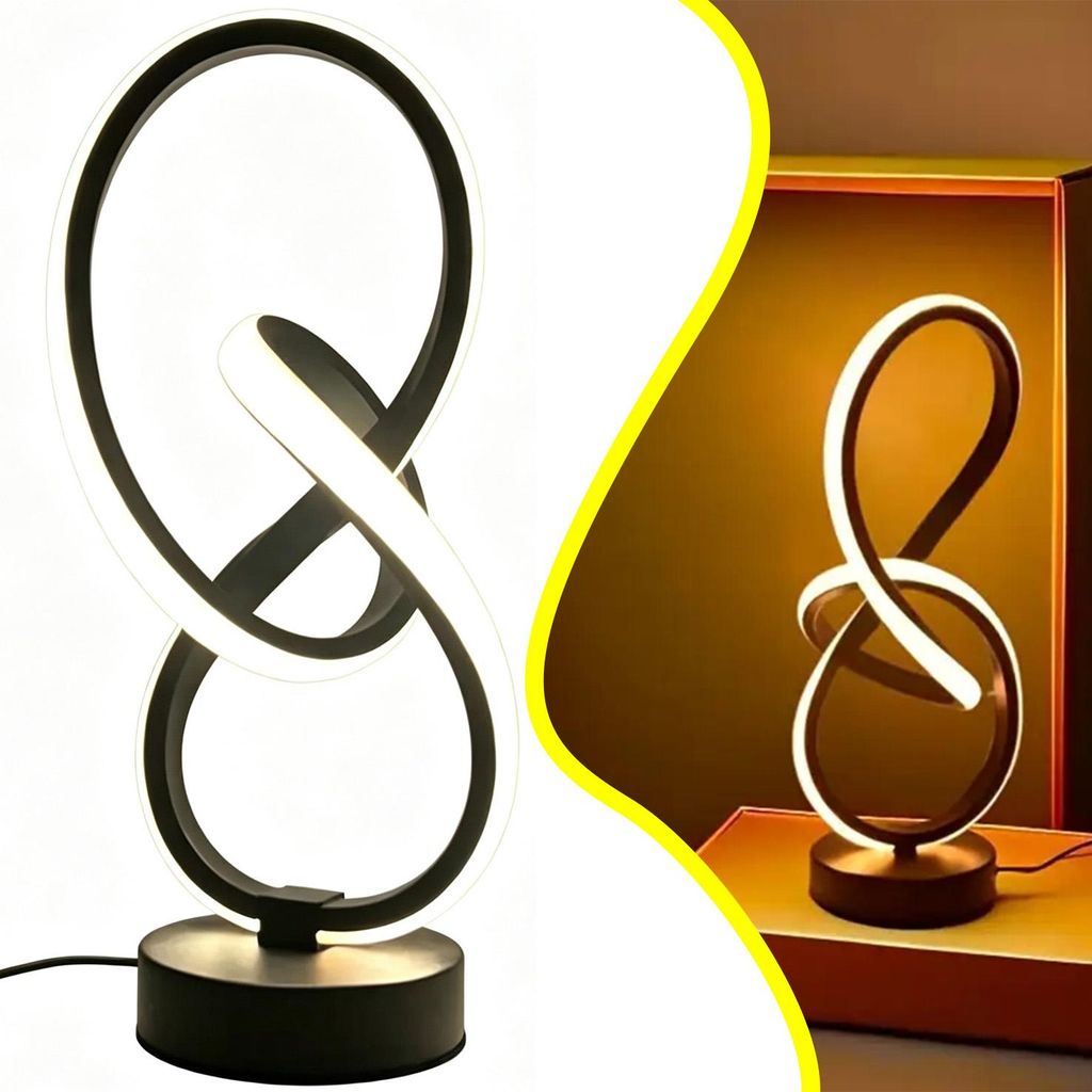 LED Tischlampe Spirale Design,  Moderne Led Wohnzimmer Produktbild 