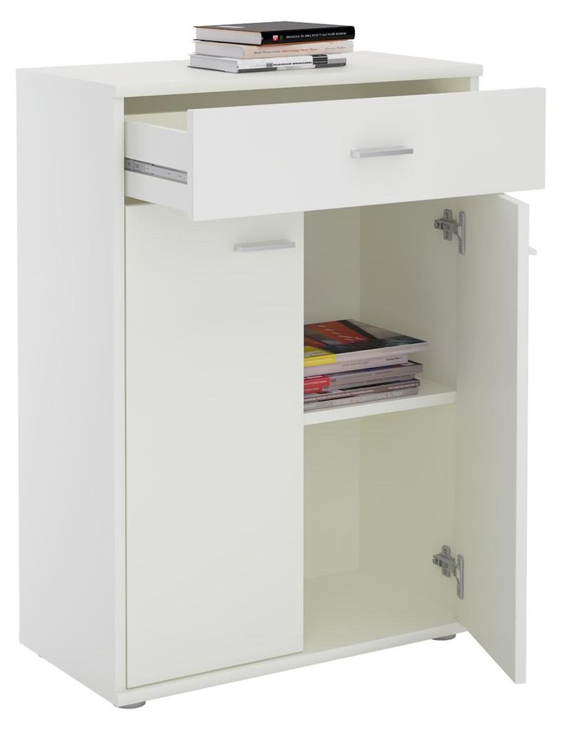 Kommode Sideboard Schrank TOMMY in weiß, Anrichte Highboard Produktbild 