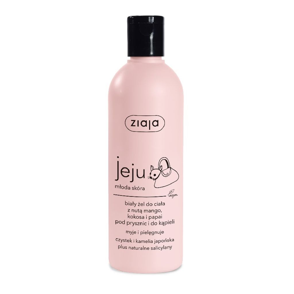 ZIAJA Jeju weiße Körperseife für Dusche und Bad 300ml