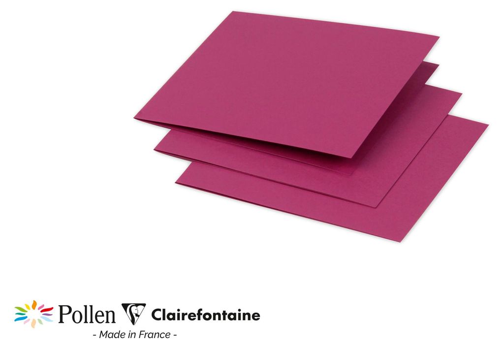 Clairefontaine Doppelkarte Pollen 116x116 himbeer