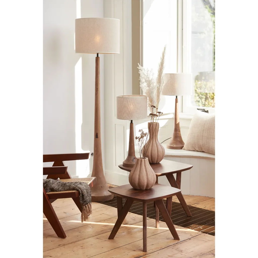 Petite table bois acacia stable et durable pour petits espaces 44cm - 4