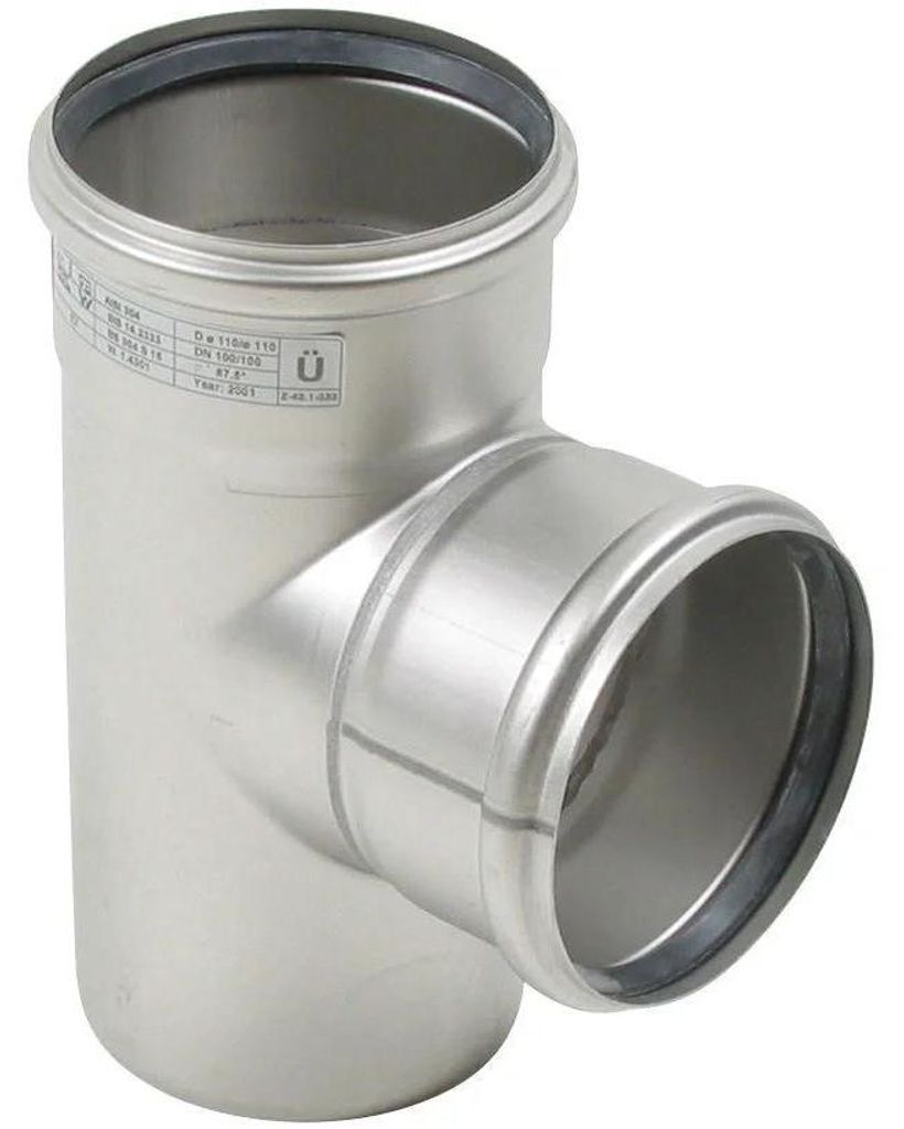 Blücher EuroPipe Abzweig 87,5° 1.4301 75×75mm, 1 Stk. Produktbild 