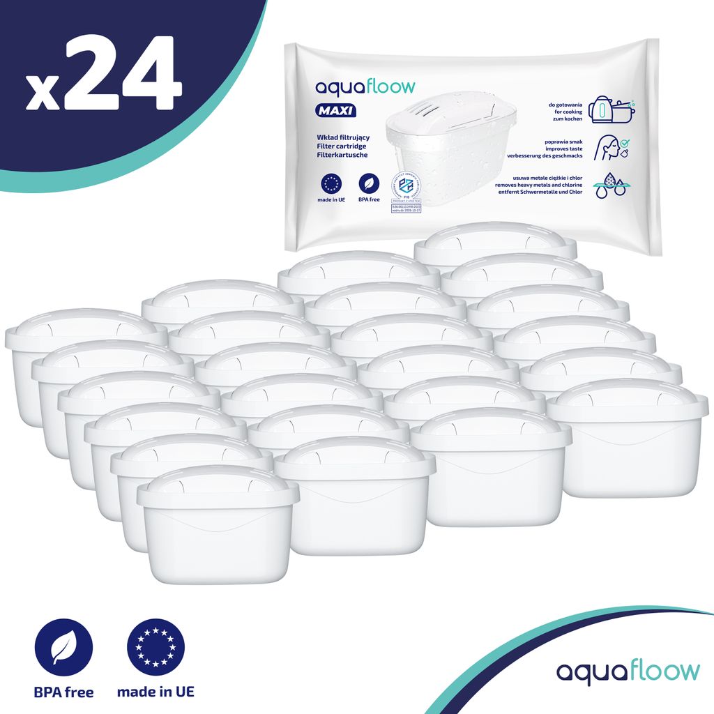 Lot De 12 Cartouches Filtre à Eau Aqua Next - Réduit Chlore, Calcaire, Métaux Lourds, Compatible Carafe