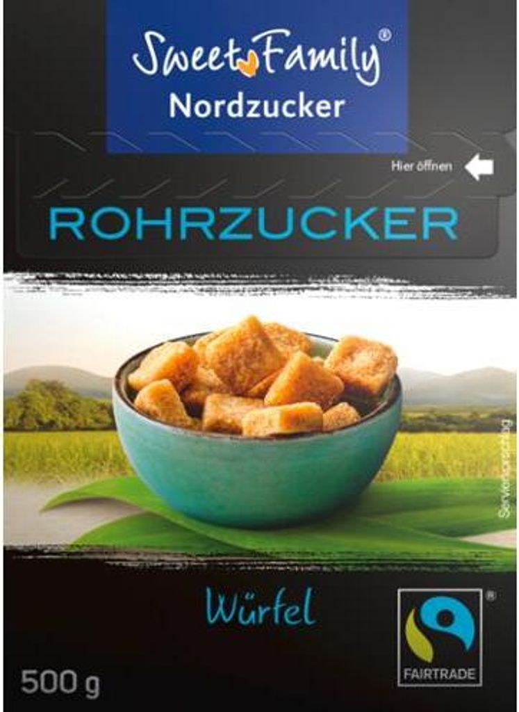 Fairtrade Rohrzucker Würfel braun Produktbild 