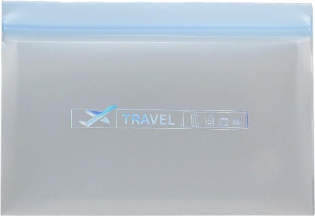 INF Wasserdichte EVA Selbstverschlusstasche für Reisen, Kosmetik & mehr - 1 Stück Blau