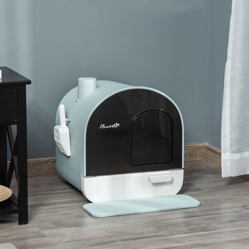 PawHut Katzentoilette mit Deckel, Katzenklo inkl. Schaufel Produktbild 2