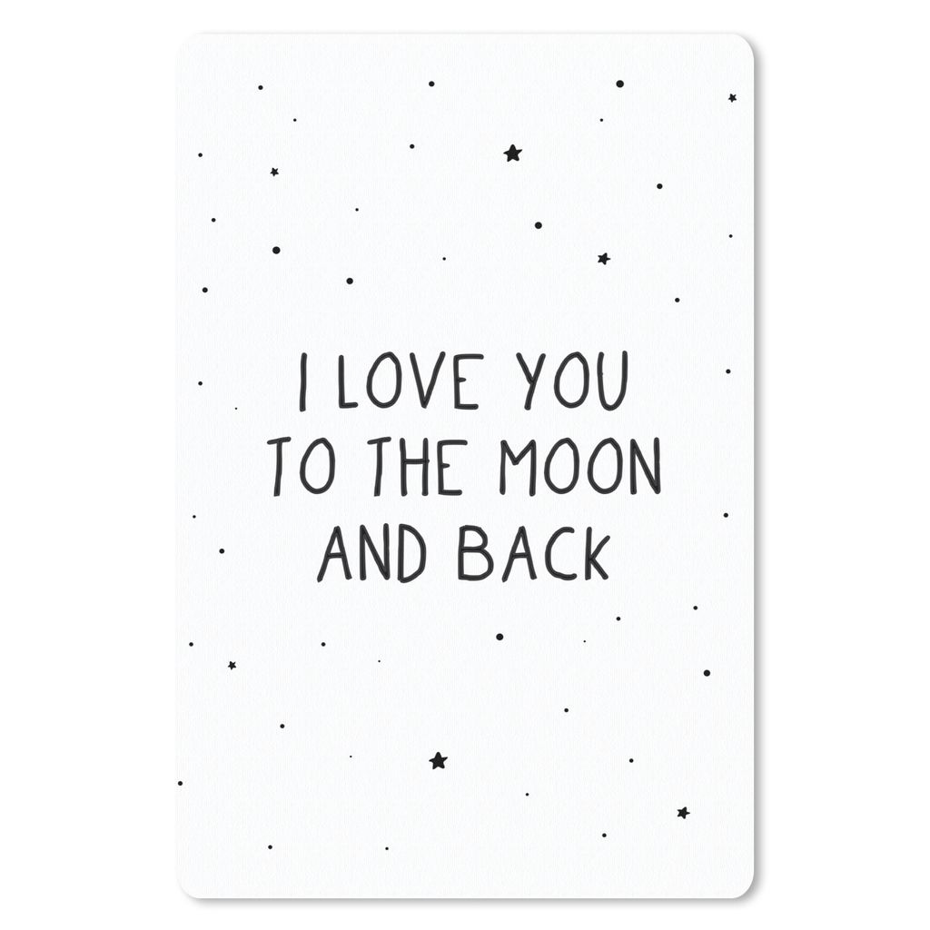 MuchoWow Mauspad Mousepad Zitate - Ich liebe dich bis zum Mond und zurück - Baby - Liebe - Sprichwörter 18x27 cm - Mousepads - Maus Mat - Pad -...