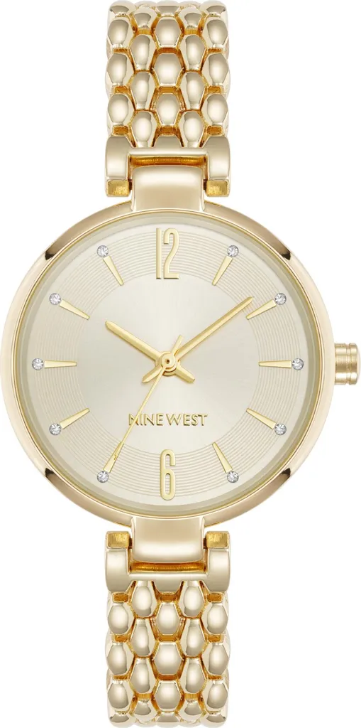 Orologio Rotondo Nine West NW/3336CHGB - Trend Oro Champagne Donna