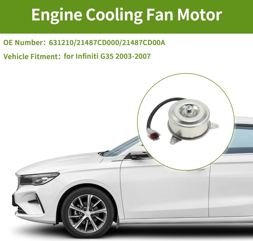 Lüftermotor Für Infiniti G35 2003-2007 Leiser Motorkühllüftermotor Nr.631210 1 Stück