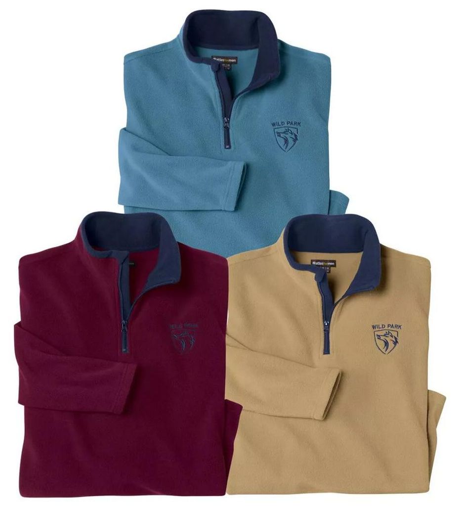 Atlas For Men - Pullover für Herren(3er-Pack) AF2259 (XL) (Pflaume/Camel/Blau)