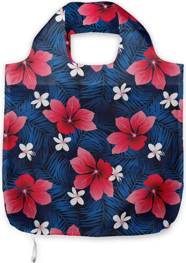 Borsa Tessuto ABAKUHAUS Flora Esotica: Shopping Bag Navy e Blush Chic
