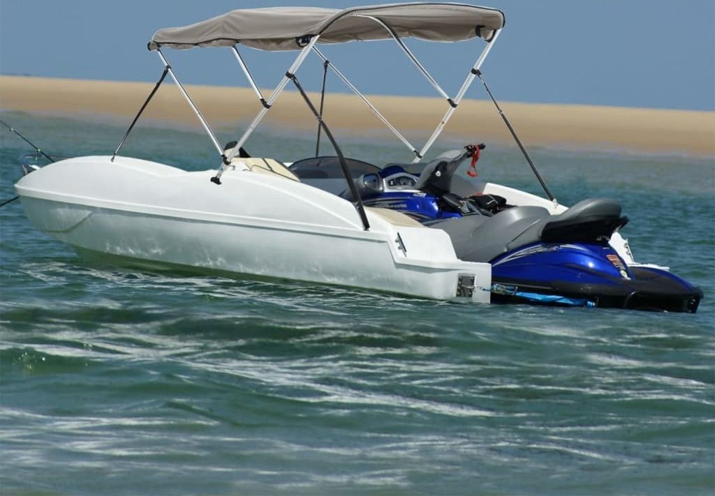 2024 cloris 4-Bow Bimini-Top mit Seitenteilen 243x(170-182)x137 cm - Planen & Abdeckfolien“2024 cloris