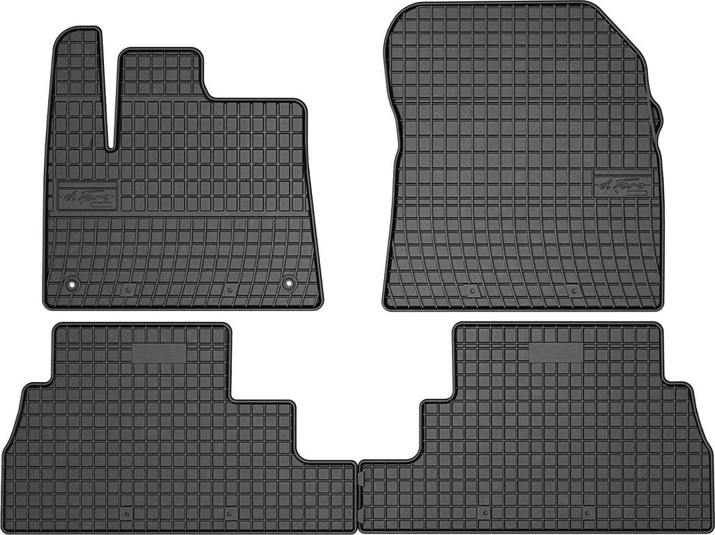 2022-2025 Fiat Doblo/E-Doblo tappetini in gomma nera 4 pz Immagine del prodotto 