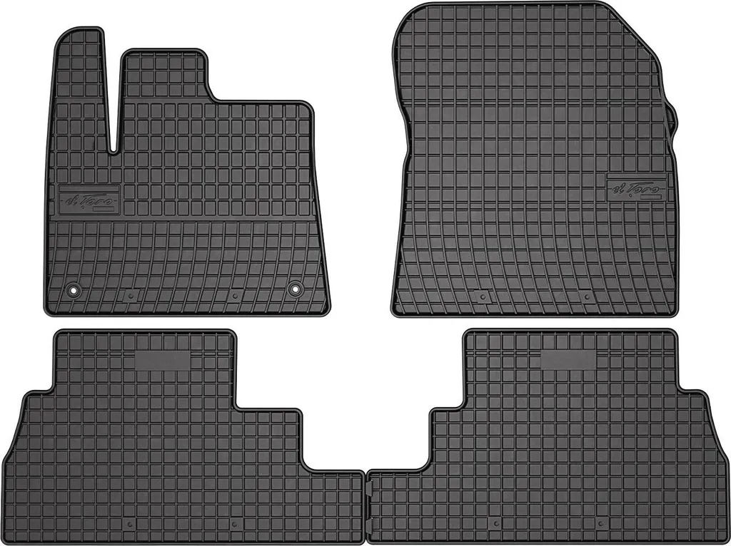 Kit 4 Tappeti Gomma Nera Peugeot Partner III 2018-2024 | Su Misura