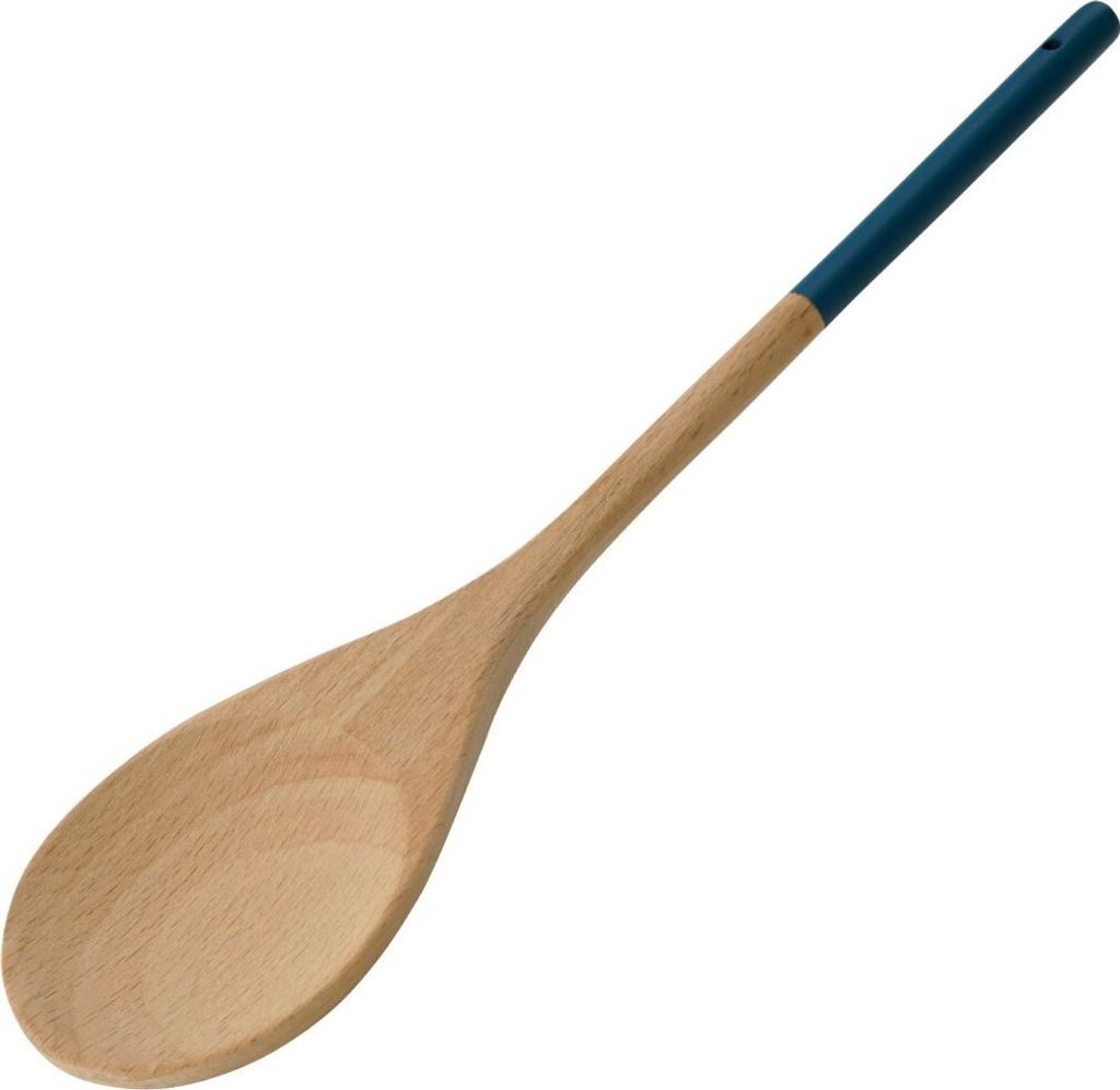 Tasty "Color Is The New Green" Servierlöffel, blau, großer Kochlöffel aus Buchen-Holz, Küchenhelfer zum Rühren und Wenden von Speisen