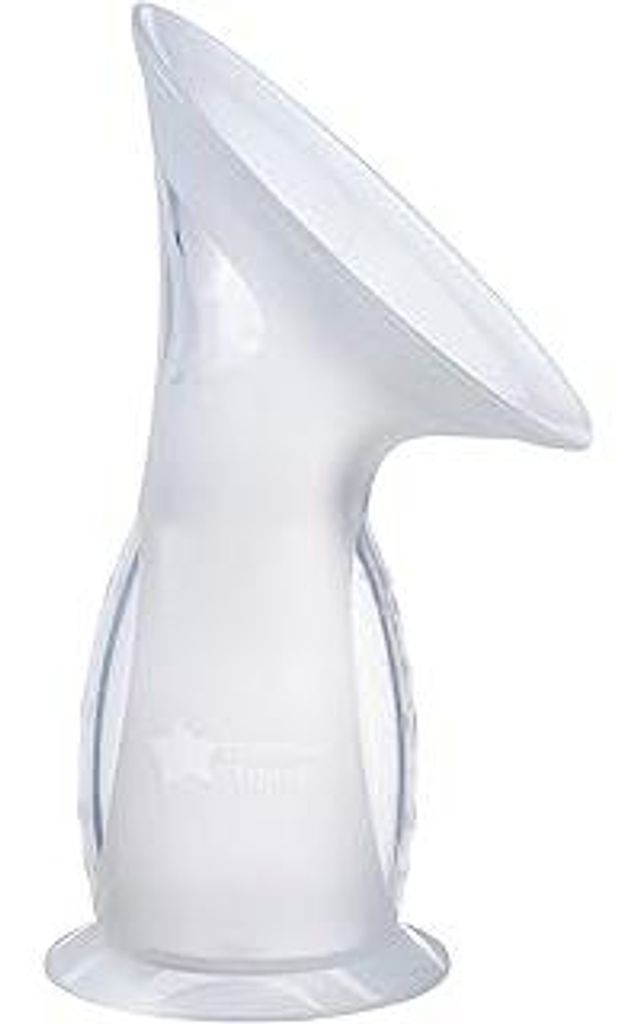 Tommee Tippee manuelle Silikon Milchpumpe und Muttermilchauffänger, Auffangen überschüssiger Muttermilch, einschl. Sterilisationsdeckel, 100ml