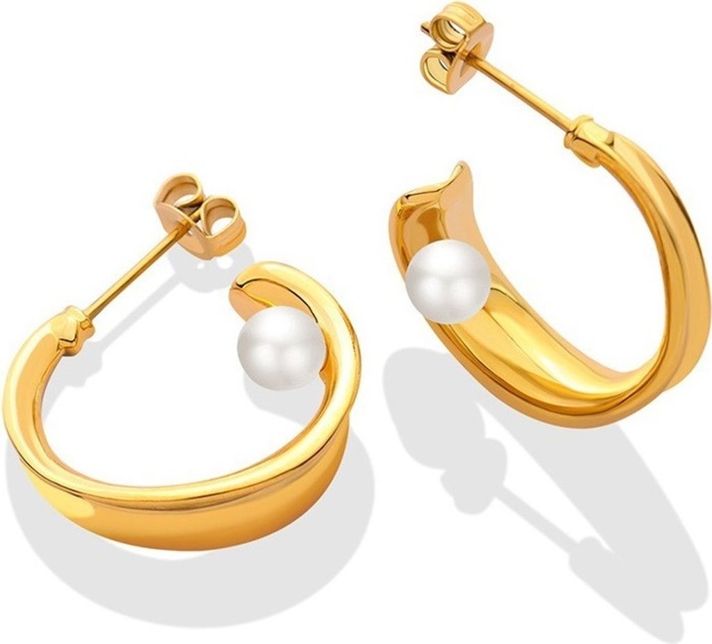 Elegante Payton Ohrringe in Gold - und hautfreundlich KP21677