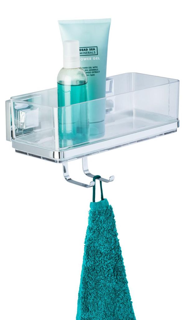 WENKO Edelstahl Bad Wand Ablage Regal Bad Küchen QUADRO Produktbild 