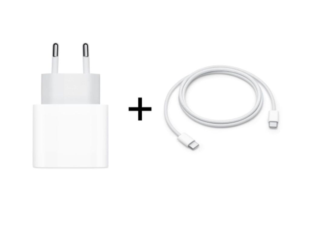 20 Watt Adapter + 60W USB-C Ladekabel 1m kompatibel mit iPhone 15 16 17 Pro Max | Galaxy S24 S25 Ultra | Huawei | Schnellladekabel Datenkabel