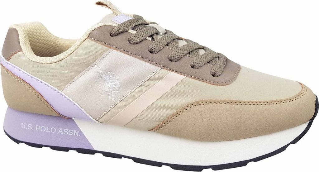 U.s. Polo Assn. U.s. Polo Assn. Nobi Dames Sneaker Beige / Taupe Maat 40