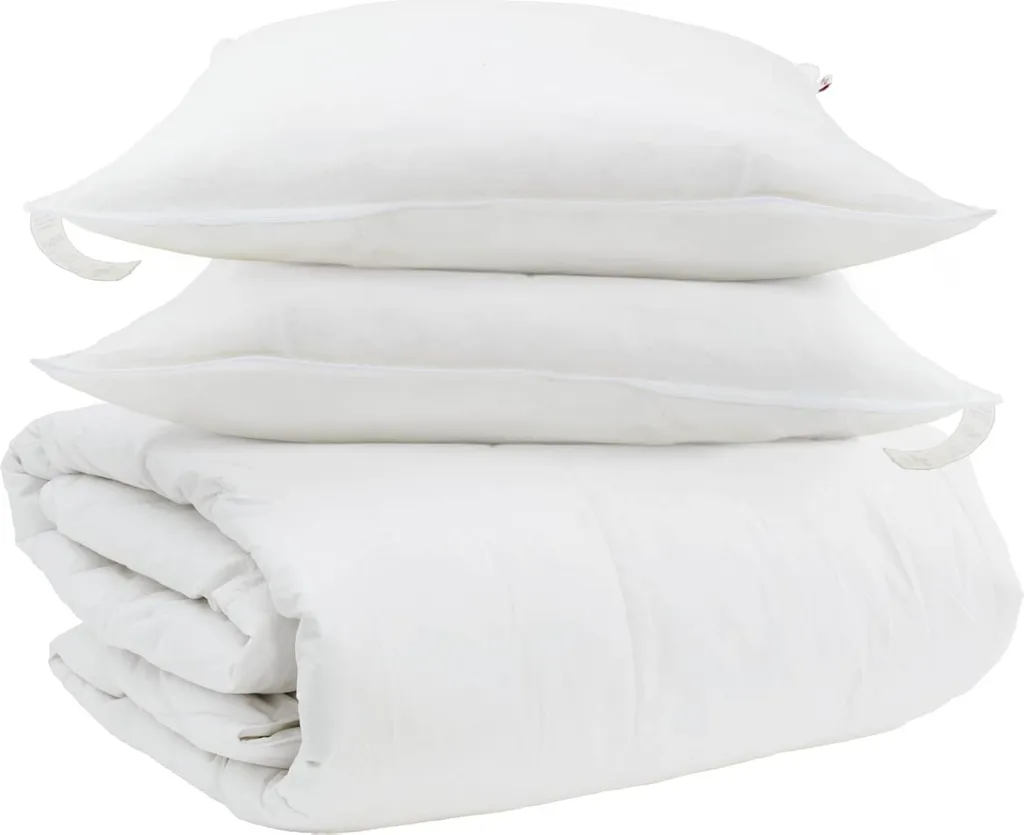 vidaXL Set di piumini con cuscini 3 pezzi Piuma bianca