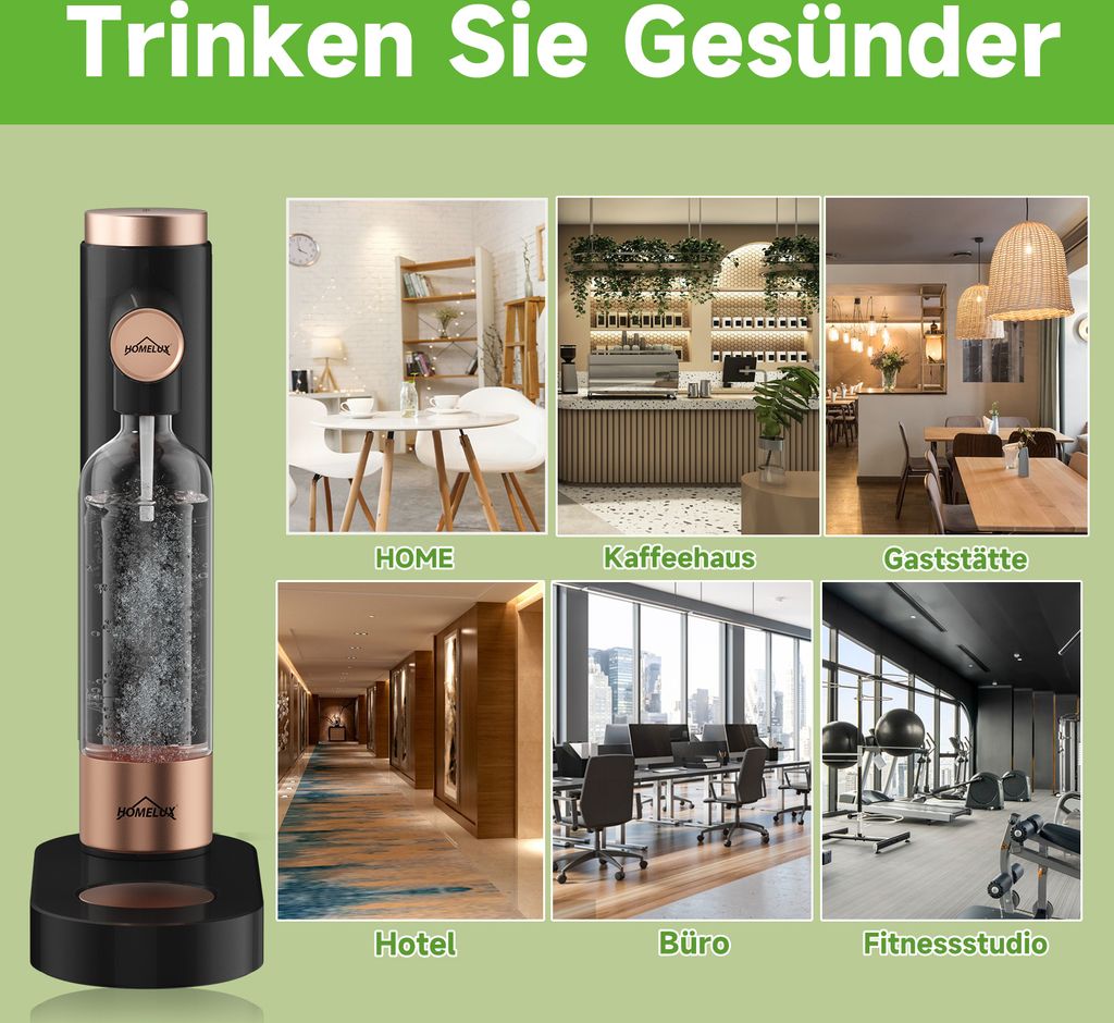 HOMELUX Wassersprudler, Sprudelwasser Maschine Mit 1L Produktbild 7