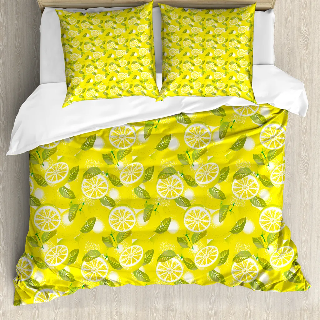 Set Copripiumino ABAKUHAUS Giallo Limone - Rinnova il tuo Letto