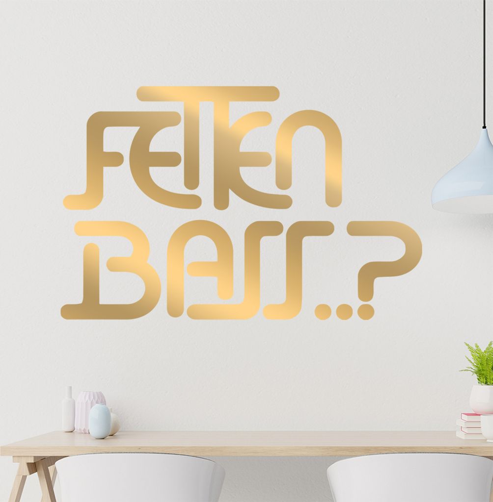 Fetten Bass...??? Wandtattoo in 6 Größen - Wandaufkleber Wall Sticker - Dekoration, Küche, Wohnzimmer, Schlafzimmer, Badezimmer