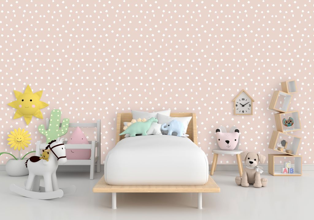 DECO WALLS Fototapete Kinderzimmer Gepunktetes - Außergewöhnliche Haltbarkeit XXL 197x296 cm