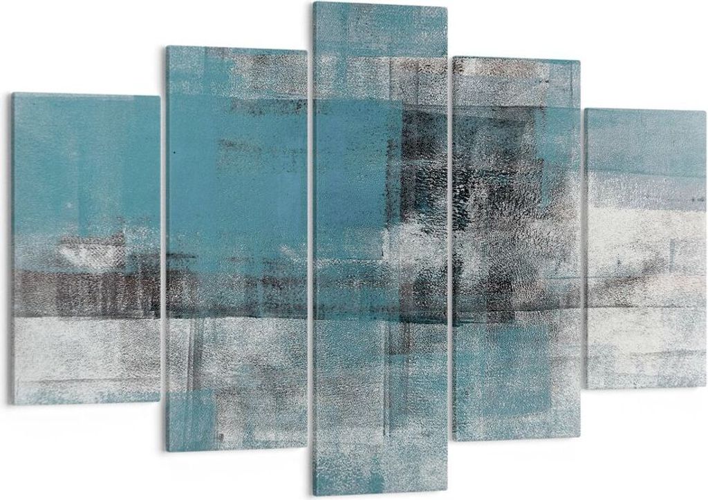 Bild auf Leinwand - Leinwandbild - 5 Teile - Abstraktion Modern Gürtel - 150x100cm - Wand Bild - Wanddeko - Wandbilder - Leinwanddruck - Bilder - ...