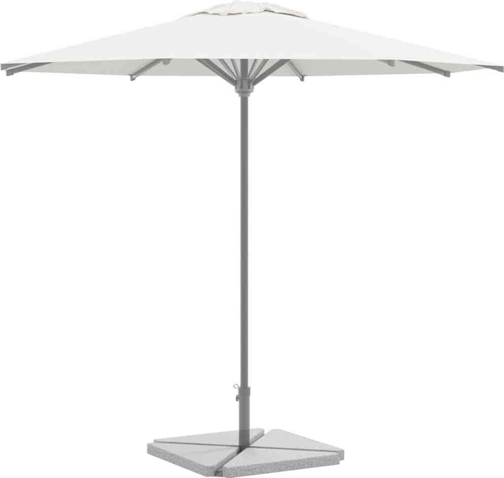 Design Sonnenschirm-Gewichtsplatten 4 Stk. Grau Granit Dreieckig 14 kg, Sonnenschirmständer Neu