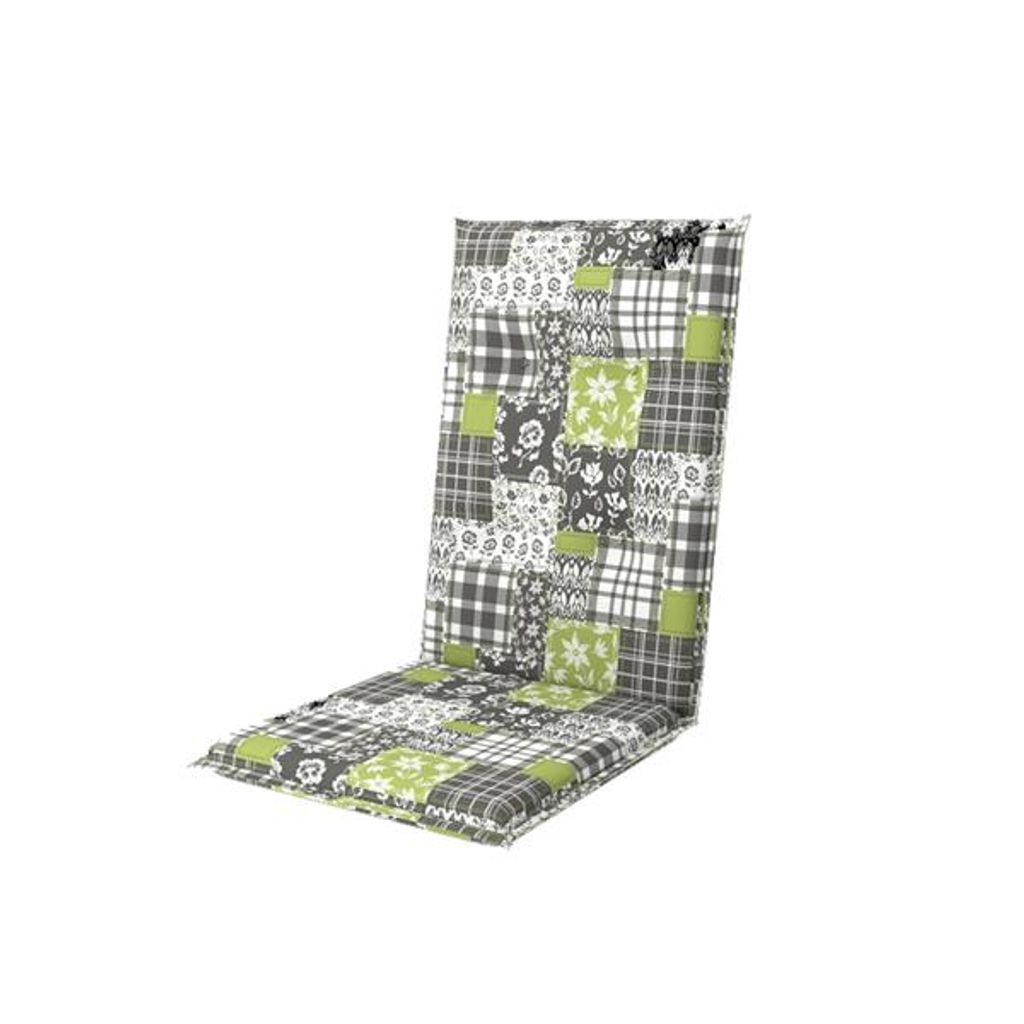 Stuhlauflage 119 x 48 x 6 cm 50 % Baumwolle, 50 % Polyester grau grün