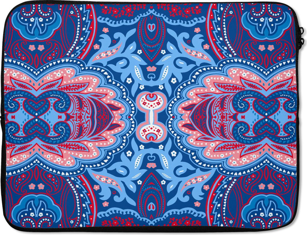 MuchoWow Laptop Hülle 17 Zoll Laptoptasche Muster - Blume - Natur - Zipper - Schutzabdeckung