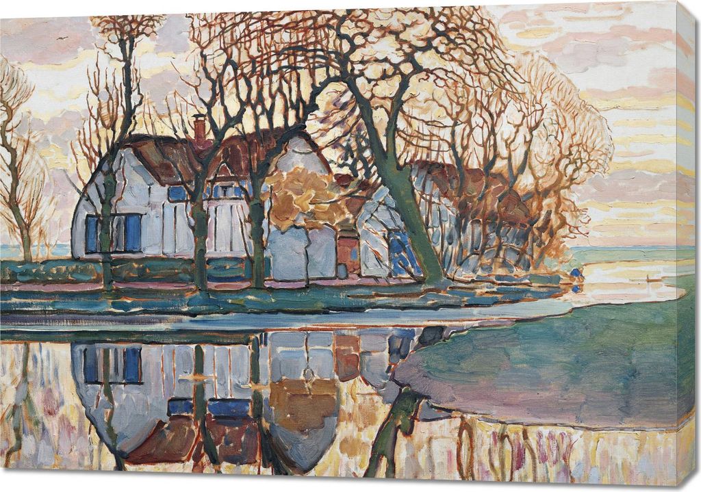 Bild 100x70cm Bauernhof bei Duivendrecht, Piet Mondrian Vintage Salon