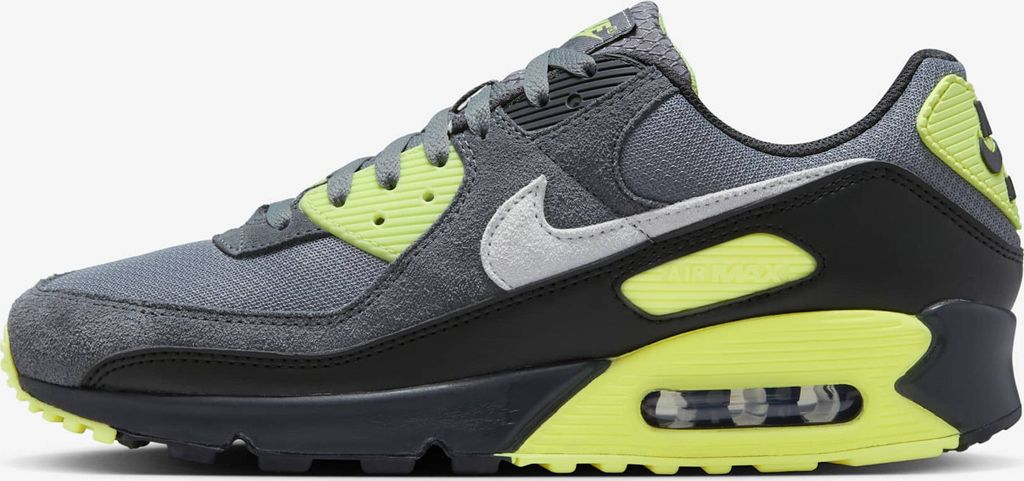 Nike Air Max 90 "Smoke Grey Light Lemon Twist" Grün/Grau, Größe: 44,5