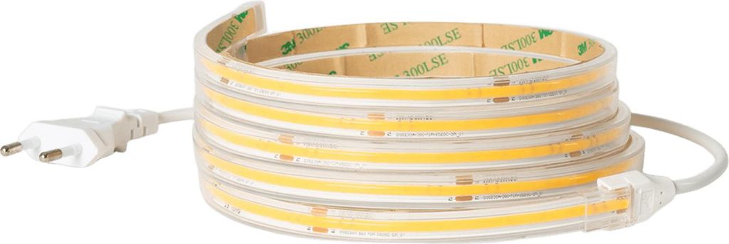 LED-Streifen Dimmbar 220V COB Selbstgleichrichtend 560 LED/m 14W/m 1250lm/m Breite 10mm Schnitt 10cm IP65 nach Maß 2700K Warmweiß 1 m