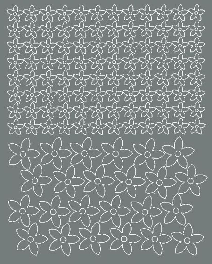 Aufkleber für Fahrradhelme, Blumenmotiv, 120 Stück, mattgrau