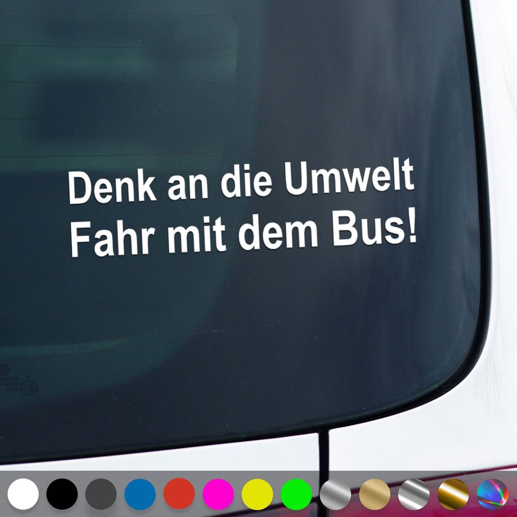 PantherPixel Denk An Die Umwelt Aufkleber Fahr Mit Dem Bus Produktbild 