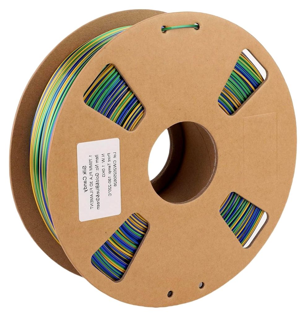 1,75 mm Hochfestes PLA-3D-Drucker-Filament für Basteldekorationen, 1 Rolle, 3 Farben, Kg ± 0,02 mm Maßgenauigkeit für kreative Projekte