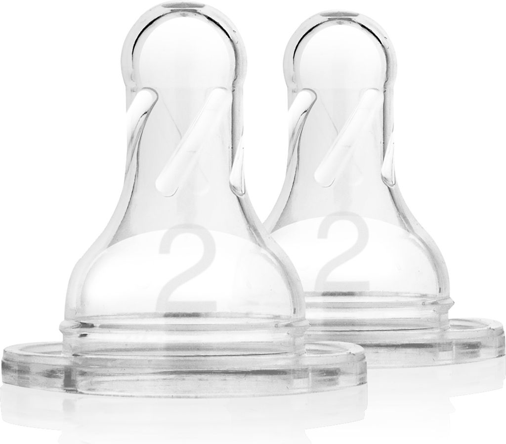 Dr Brown's Silikonsauger Babyflasche Sauger 2er Pack ab 3 Produktbild 1