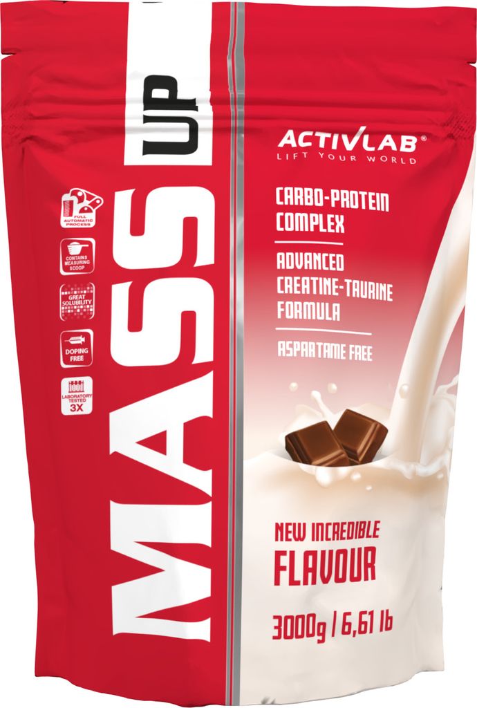 Activlab Mass Up 3000g Kohlenhydrate Kreatin Taurin - Schokolade