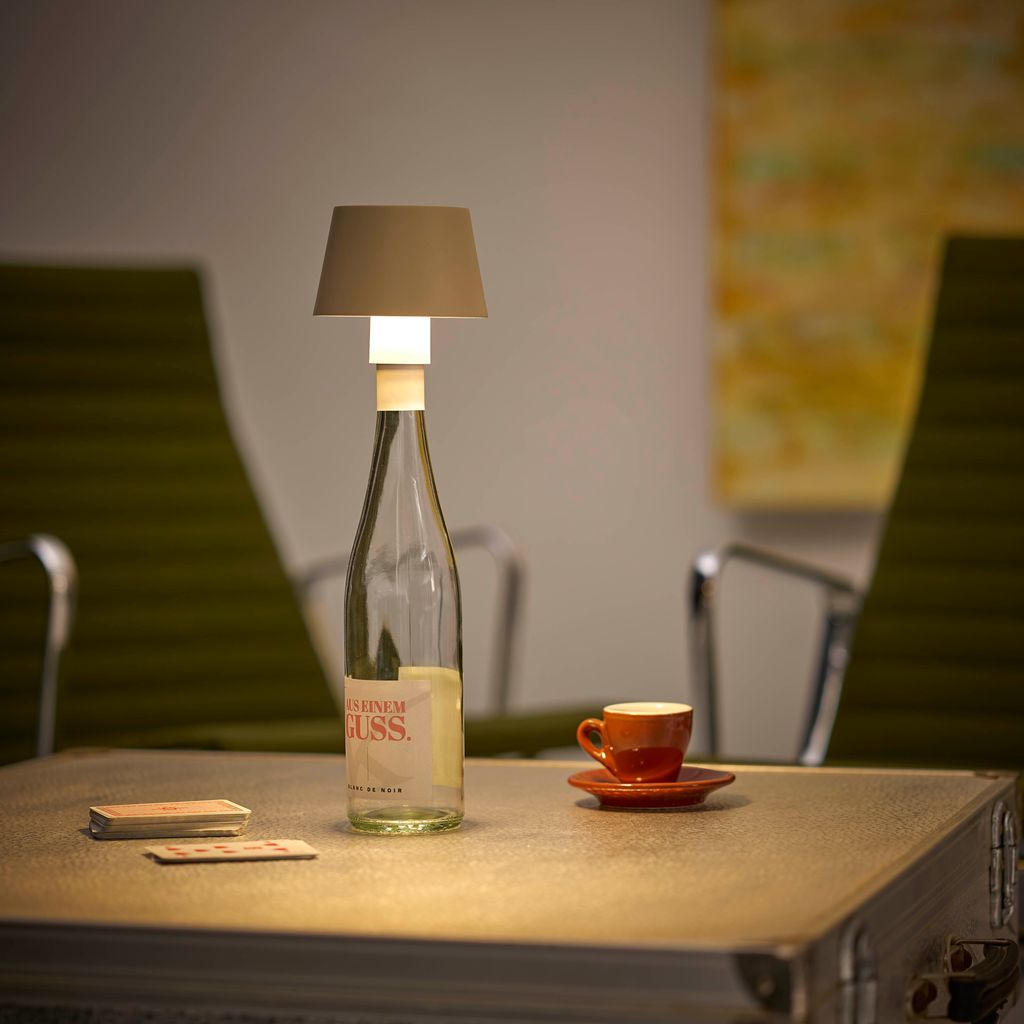 Northpoint LED Akku Tischlampe Flaschenlampe Tischleuchte mit Touchsensor beige