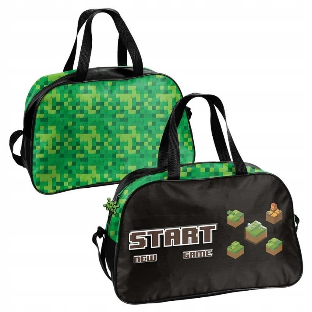 PASO Sporttasche Kinder Jungen Minecraft schwarz Produktbild 