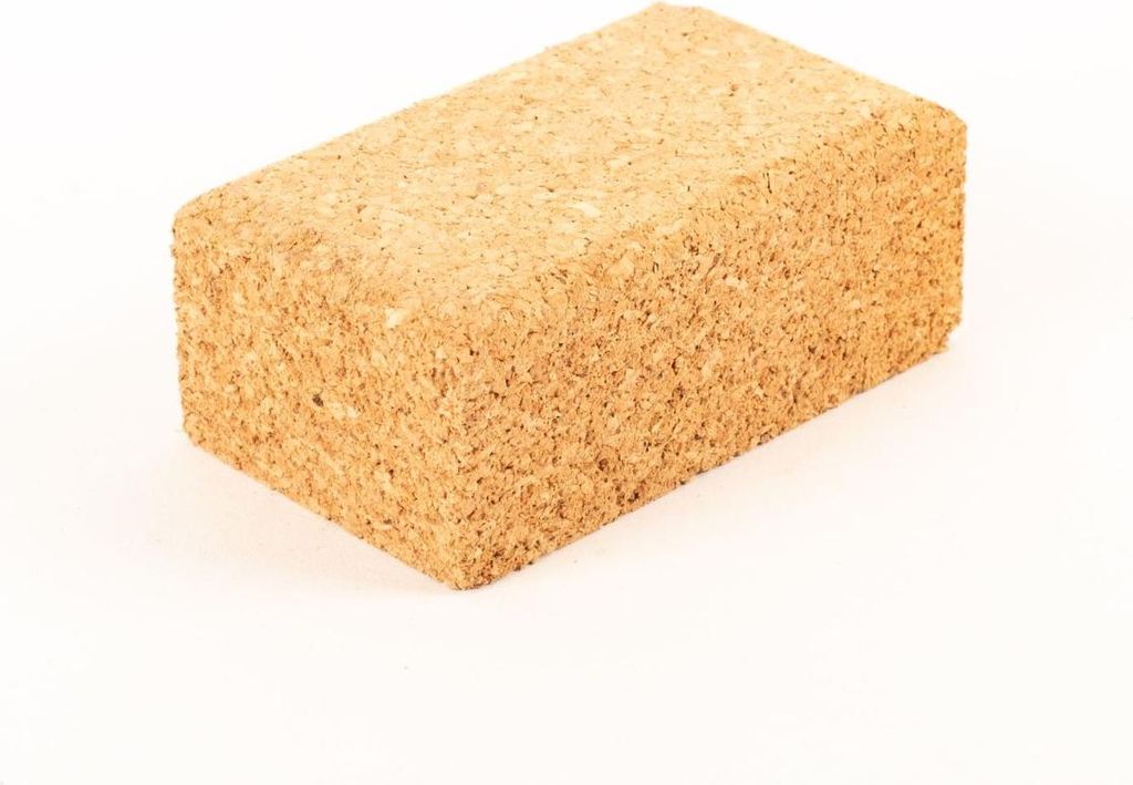 INNA-Glas Schleif Klotz Kyoko aus Presskork, Natur, 10x6x4cm - Kork Schleifklotz