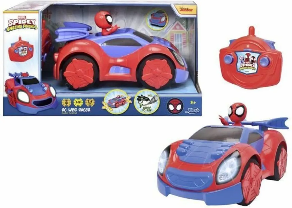 Voiture Télécommandée Simba Spidey Marvel - Véhicule Enfant 19cm Rouge