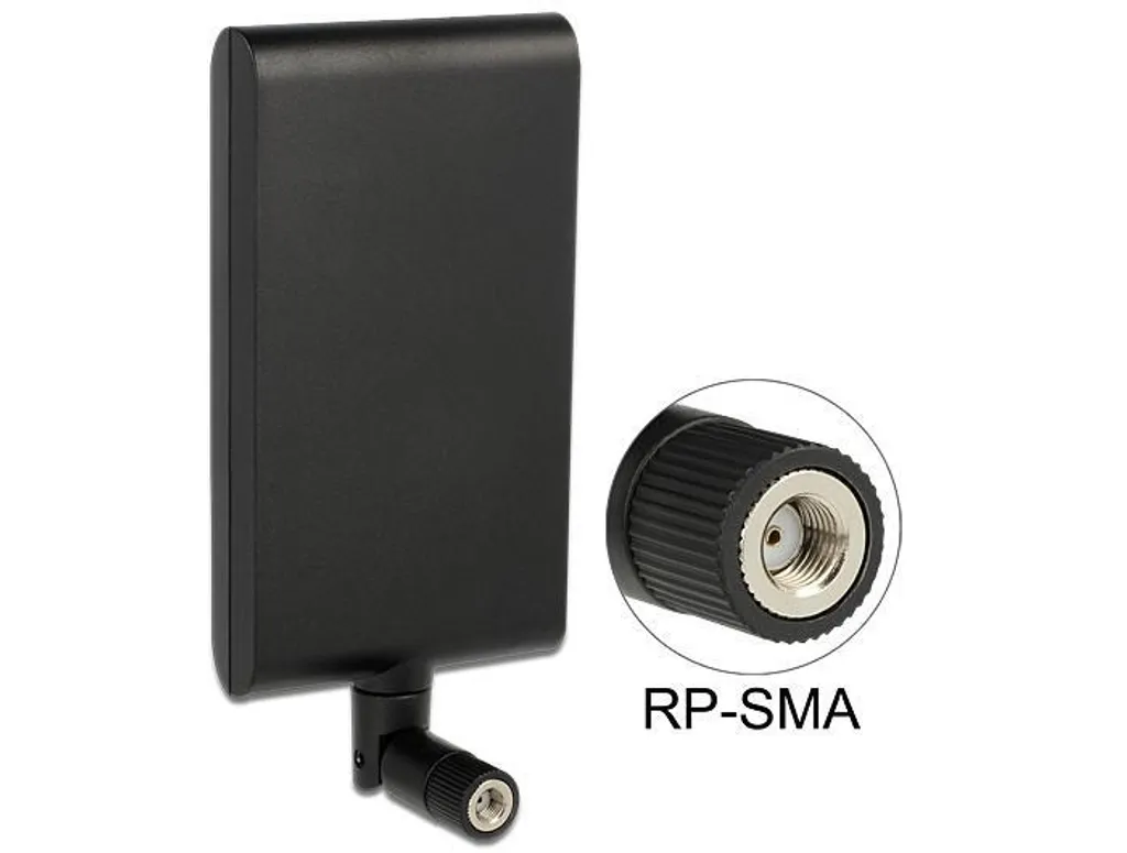 Antenne WLAN RP-SMA Delock 10 dBi contre les zones mortes WiFi et pannes