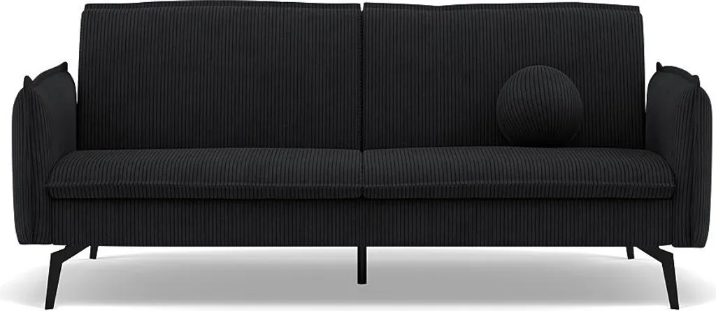 Banquette clic-clac 2 places Best Mobilier Lexie velours côtelé noir
