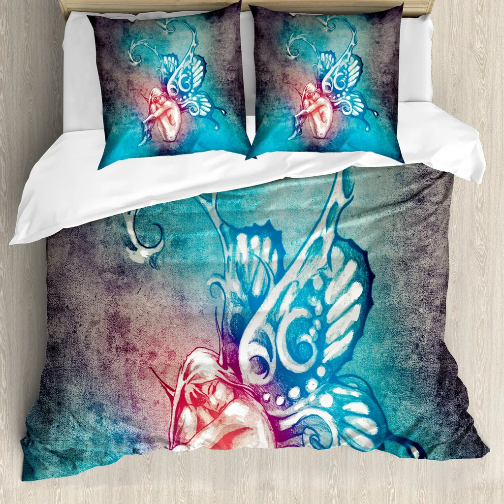 Copripiumino Abakuhaus Butterfly Winged Fairy 155x220 - Offerta Blu Lilla
